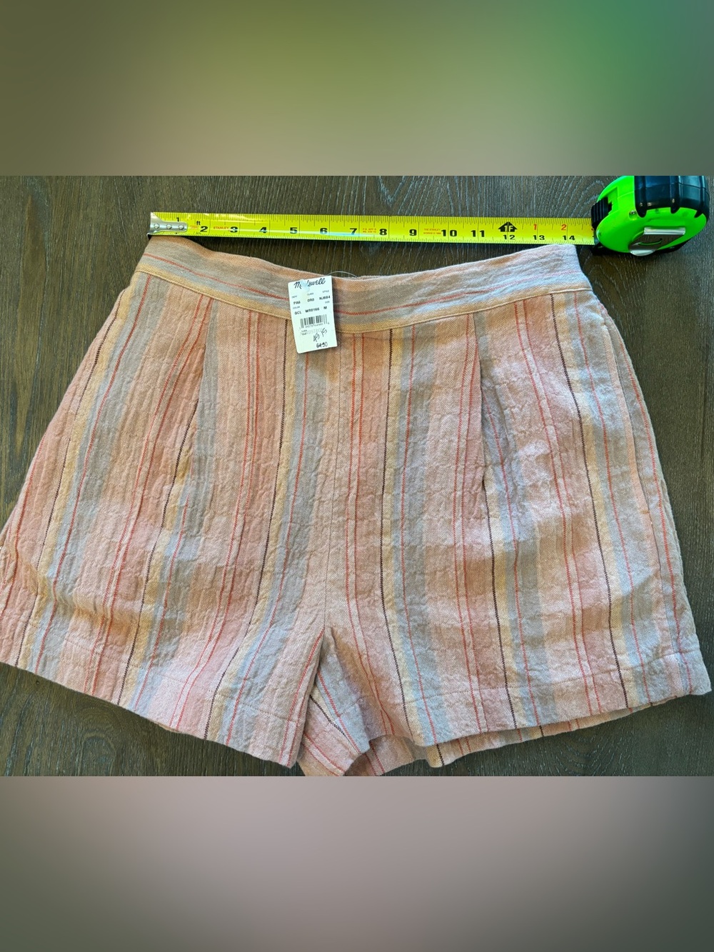 Madewell Pink Stripe High-Waist Women’s Shorts